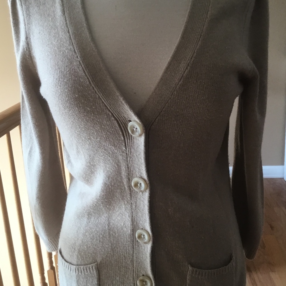 Women’s beige button down sweater